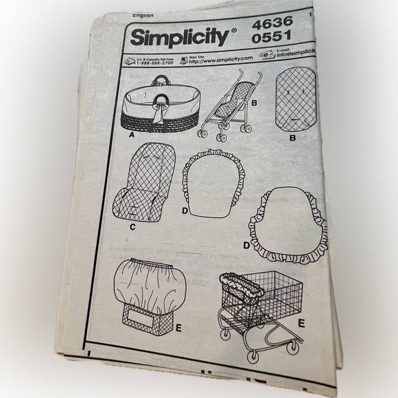 Simplicity Pattern #4636 Baby Accessories Home Decorating 2005 Sewing Fabric - Picture 2 of 7